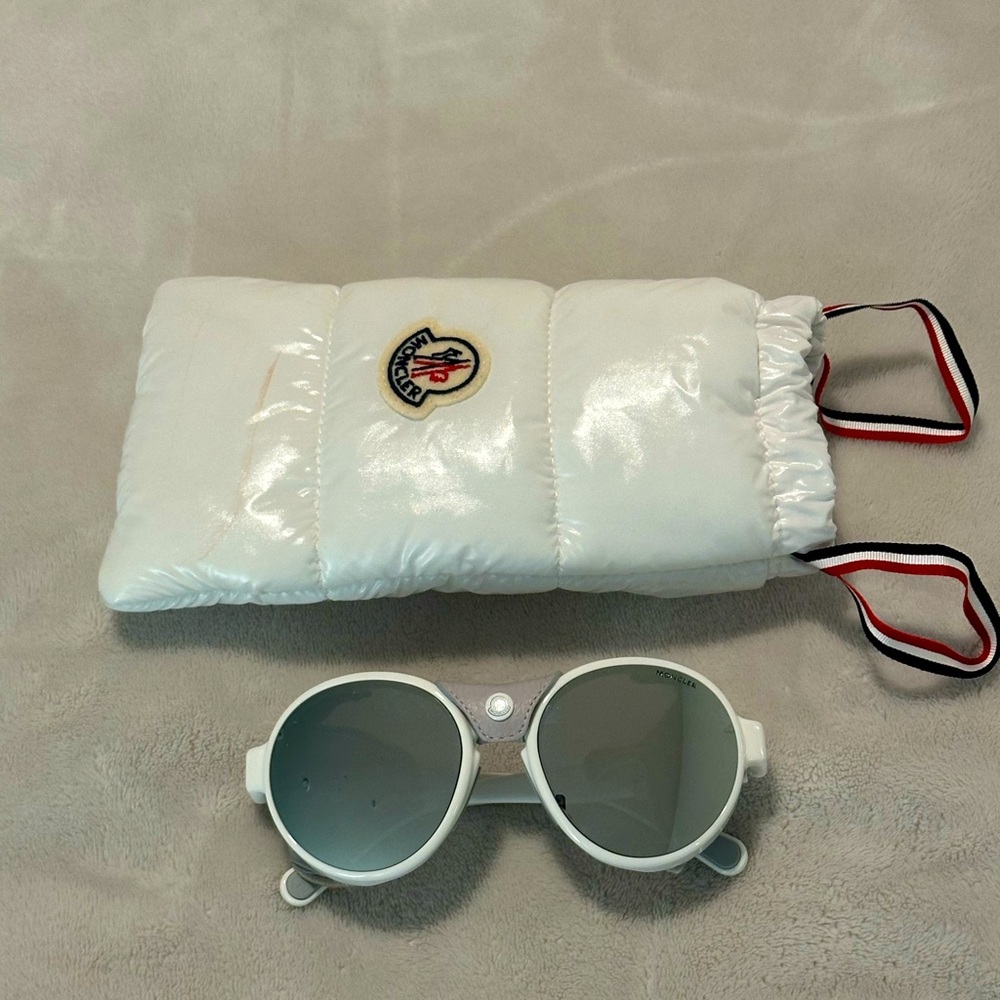 Moncler ML0205 White/Smoke Blue Side Shields